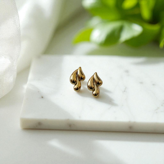 Prism Bloom" – Iridescent Geometric Dangle Earrings