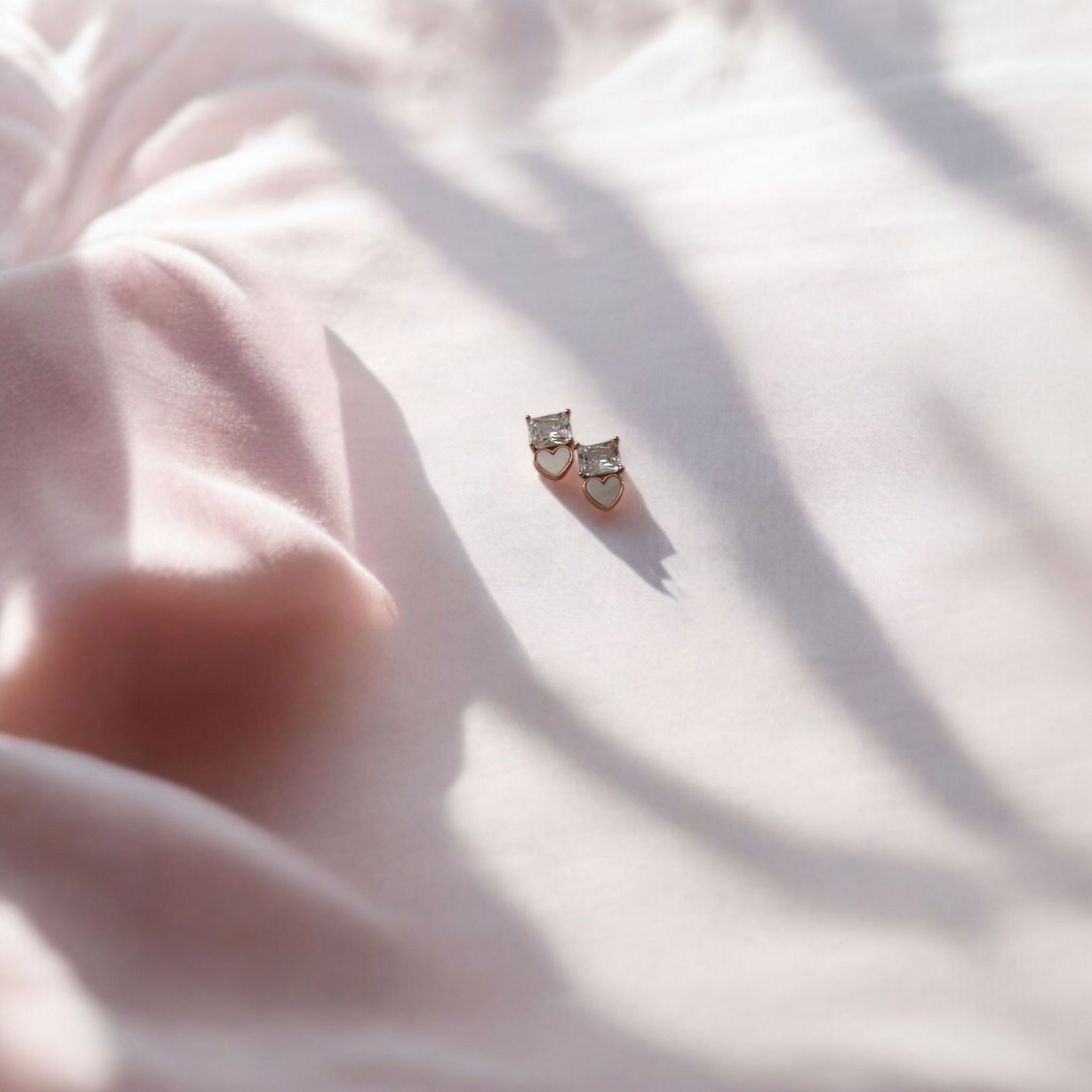 Heart Stud Earrings – Romantic Gold-Tone Fashion Jewellery