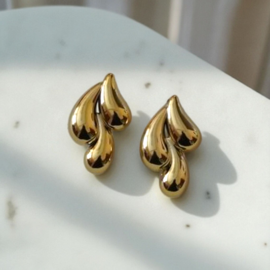 Prism Bloom" – Iridescent Geometric Dangle Earrings