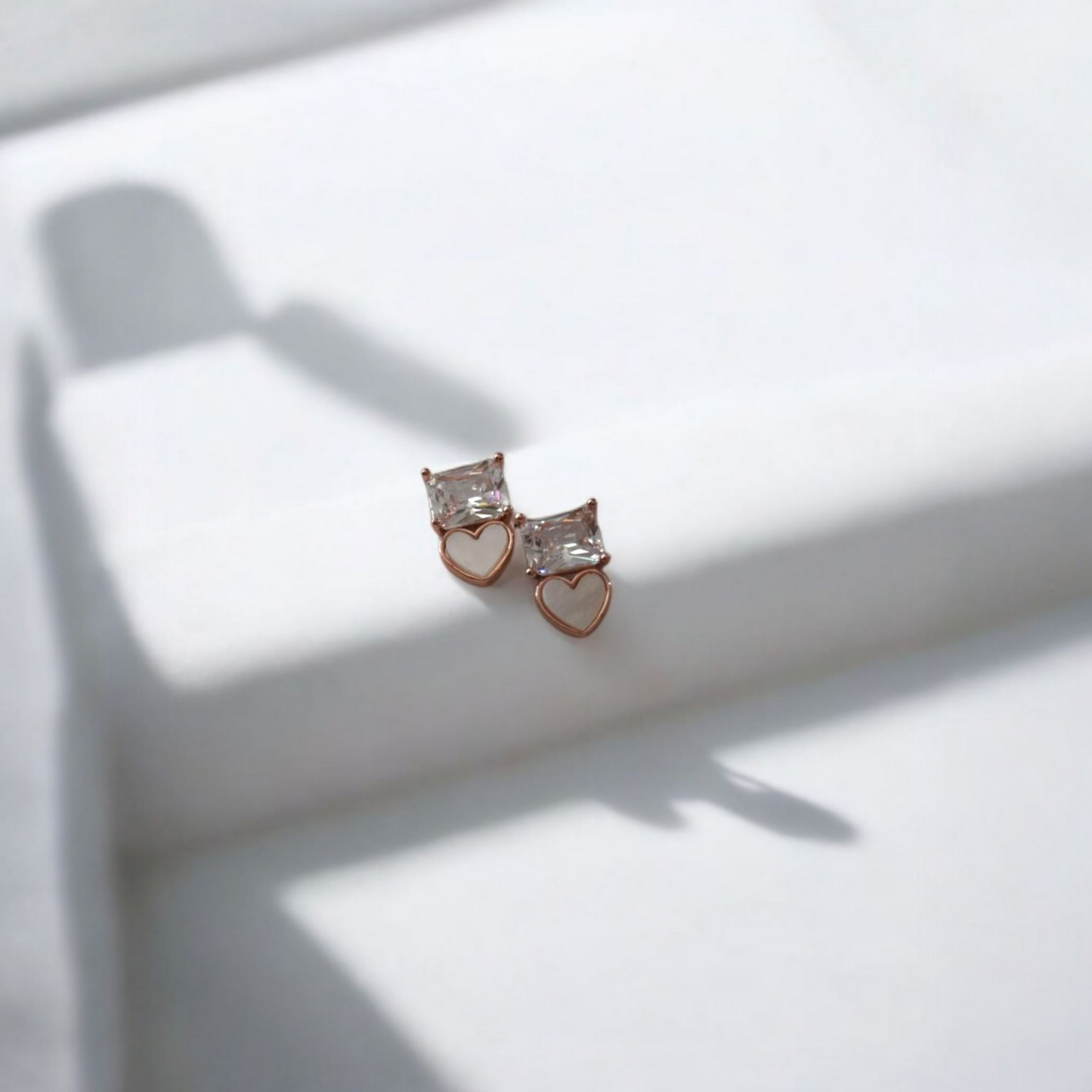 Heart Stud Earrings – Romantic Gold-Tone Fashion Jewellery